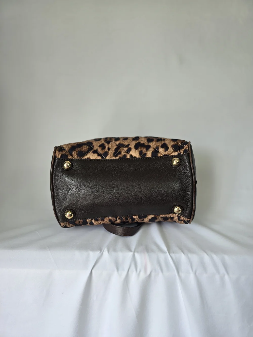 Michael Kors Leopard Print Satchel - Brown and Black